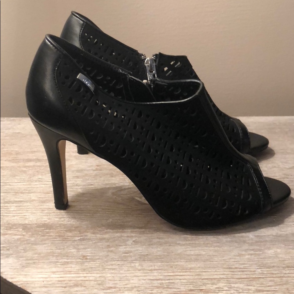 Calvin Klein peep toe ankle booties